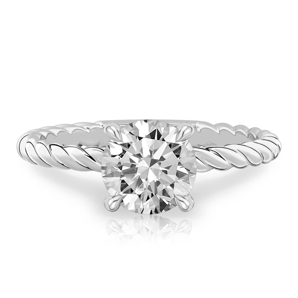Stunning 0.50-1.50 Round Moissanite Engagement Ring With Solitaire Design 1