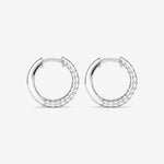 Round Cut Cubic Zirconia in 925 Sterling Silver Earrings 3