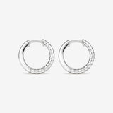 Round Cut Cubic Zirconia in 925 Sterling Silver Earrings 3