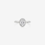 Stunning 1.35 CT Oval Moissanite Engagement Ring in Halo & Pave Designs 1