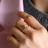 Stunning 1.0 - 2.0 CT Oval Moissanite Engagement Ring with Bezel Design 4