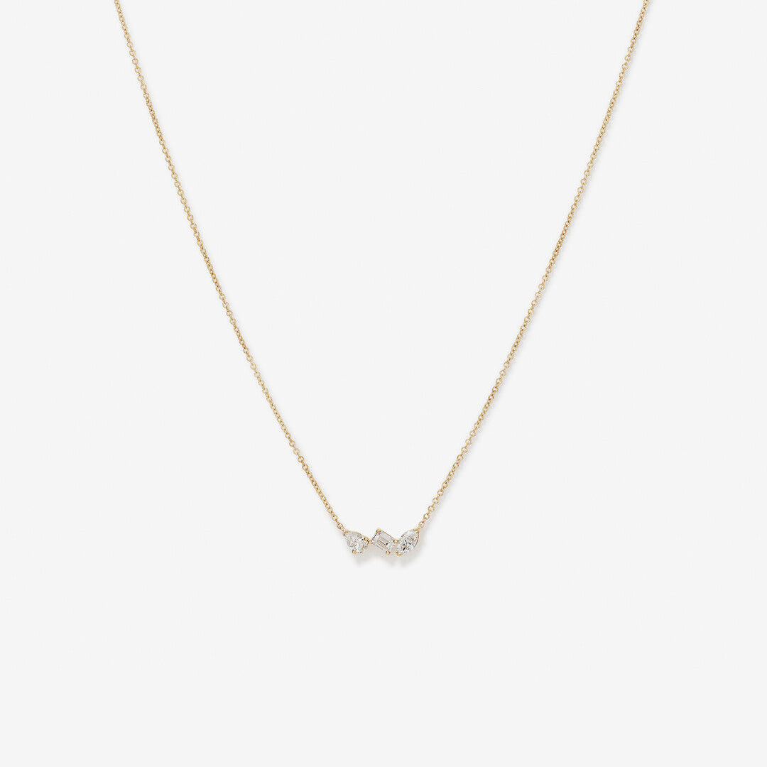 Round Cut Cubic Zirconia in 925 Sterling Silver Necklace 1