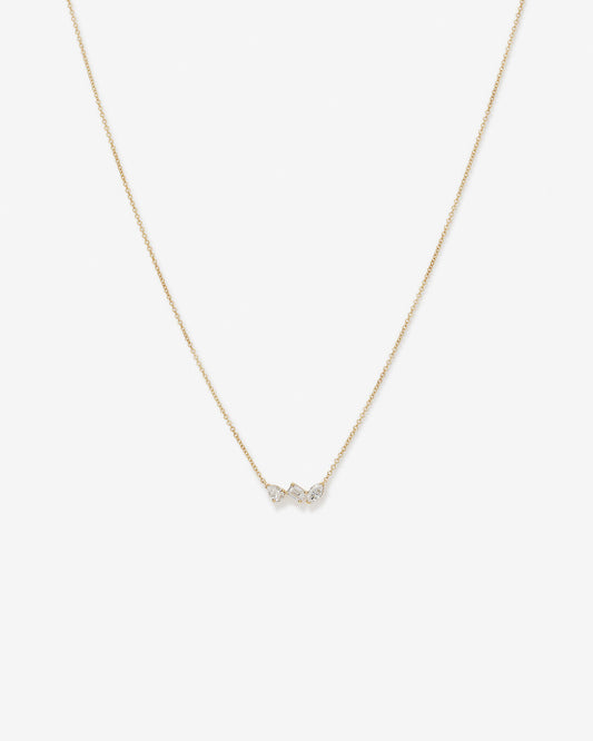 Round Cut Cubic Zirconia in 925 Sterling Silver Necklace 1