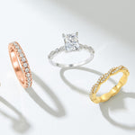Stunning 1.5 CT Radiant Moissanite Engagement Ring with Pave Design 4