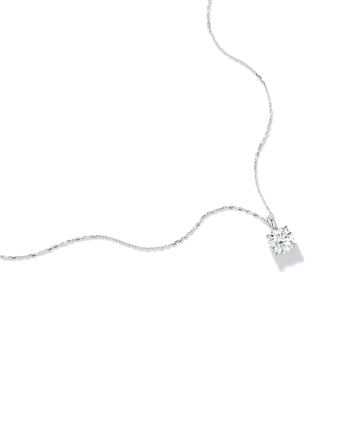 Round Cut Cubic Zirconia in 925 Sterling Silver Necklace 2