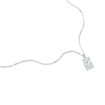Round Cut Cubic Zirconia in 925 Sterling Silver Necklace 2