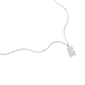 Round Cut Cubic Zirconia in 925 Sterling Silver Necklace