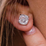Round Cut Cubic Zirconia in 925 Sterling Silver Earrings 1
