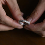Stunning 0.4 TCW Princess Moissanite Stones Full Eternity Wedding Band 2