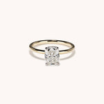 Stunning 1.80 CT Cushion Moissanite Engagement Ring with Hidden Halo Design 1