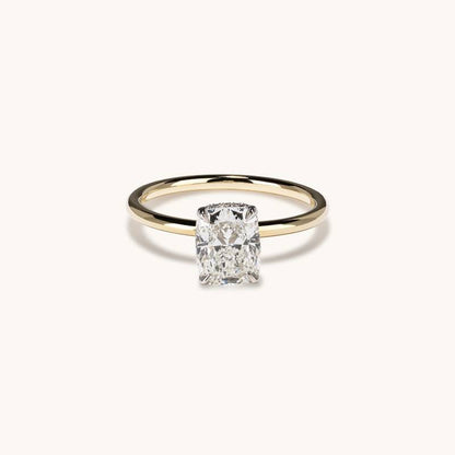 Stunning 1.80 CT Cushion Moissanite Engagement Ring with Hidden Halo Design 1