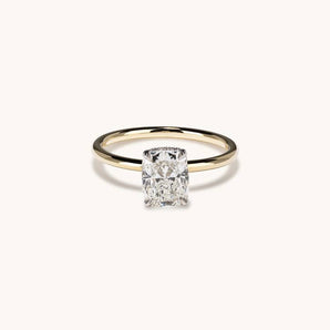 Stunning 1.80 CT Cushion Moissanite Engagement Ring with Hidden Halo Design