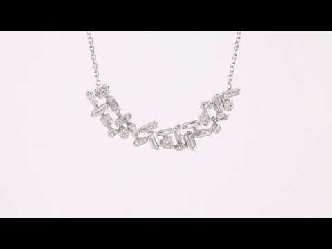 Round Cut Cubic Zirconia in 925 Sterling Silver Necklace 7