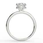 Stunning 2.11 CT Oval Moissanite Engagement Ring with Hidden Halo Design 6