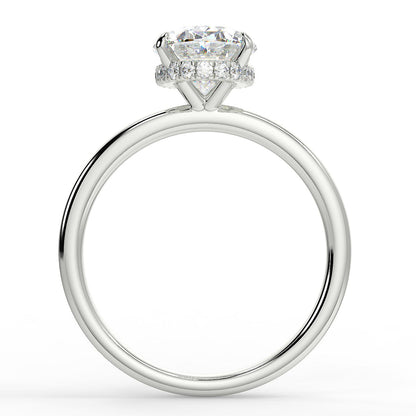 Stunning 2.11 CT Oval Moissanite Engagement Ring with Hidden Halo Design 6