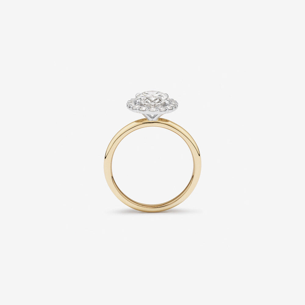 Stunning 2.34 CT Oval Moissanite Engagement Ring in Halo Designs 2