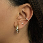 0.30 TCW Round Cut Moissanite Infinity Stud Earrings in Gold 3