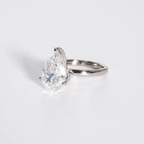 Stunning 3.0 CT Pear Cut Moissanite Engagement Ring with Solitaire Design 7