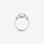 Stunning 1.65 TCW Oval & Pear Moissanite Engagement Ring with Three Stone Design 2