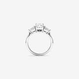 Stunning 1.65 TCW Oval & Pear Moissanite Engagement Ring with Three Stone Design 2