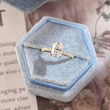 Stunning 3.0 CT Radiant Moissanite Engagement Ring with Pave & Hidden Halo Design 9