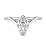 Stunning 0.5 CT Pear Moissanite Stones Engagement Ring In Solitaire Design 1