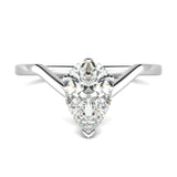 Stunning 0.5 CT Pear Moissanite Stones Engagement Ring In Solitaire Design 1