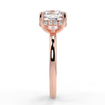 Stunning 2.40 CT Cushion Moissanite Engagement Ring with Hidden Halo Design 9