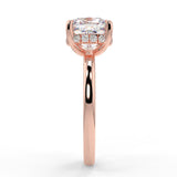 Stunning 2.40 CT Cushion Moissanite Engagement Ring with Hidden Halo Design 9