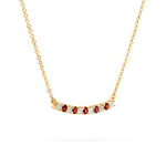 1.38 TCW Round Garnet Lab Made Diamond- January Birthstone Necklace 4