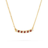 1.38 TCW Round Garnet Lab Made Diamond- January Birthstone Necklace 4