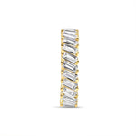 Stunning 0.5 TCW Baguette Moissanite Stones Full Eternity Wedding Band 3