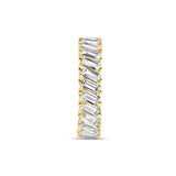 Stunning 0.5 TCW Baguette Moissanite Stones Full Eternity Wedding Band 3