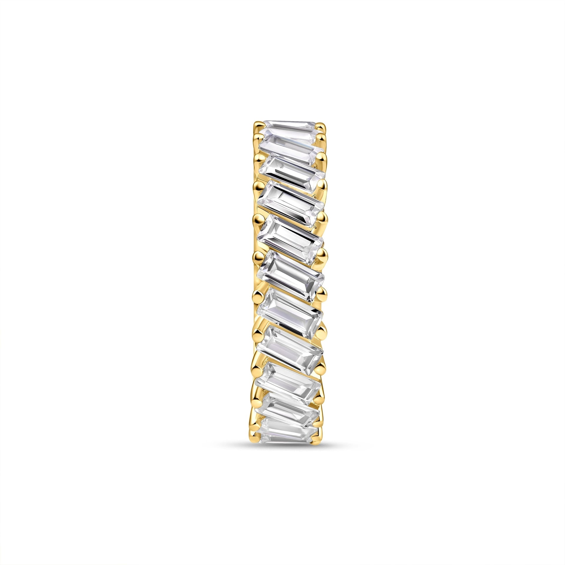 Stunning 0.5 TCW Baguette Moissanite Stones Full Eternity Wedding Band 3