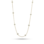 0.50 TCW Round Moissanite Diamond Bezel Necklace in Solid Gold 1