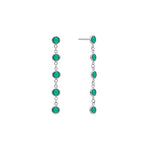 2.5 TCW Round Emerald Lab Made Diamond-May Birthstone Drop Earrings 5