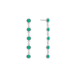 2.5 TCW Round Emerald Lab Made Diamond-May Birthstone Drop Earrings 5
