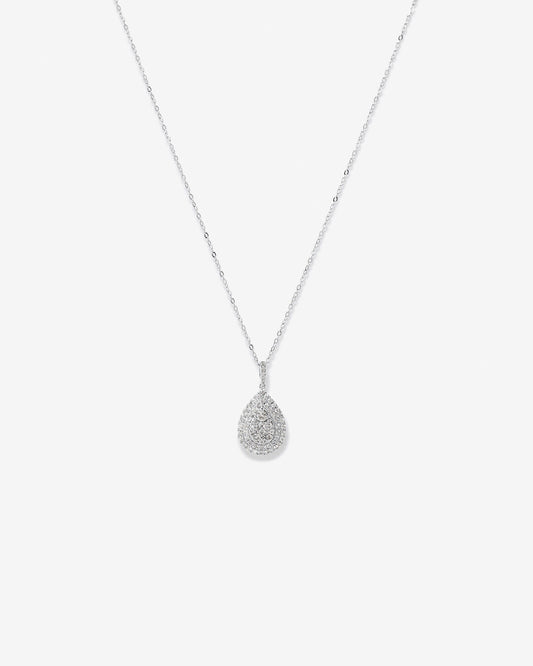 Round Cut Cubic Zirconia in 925 Sterling Silver Necklace 1