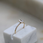 0.90 CT Emerald Cut Pave CVD F/VVS2 Diamond Engagement Ring 6
