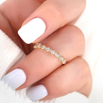 Stunning 0.35 TCW Round Moissanite Stones Half Eternity Wedding Bands 4