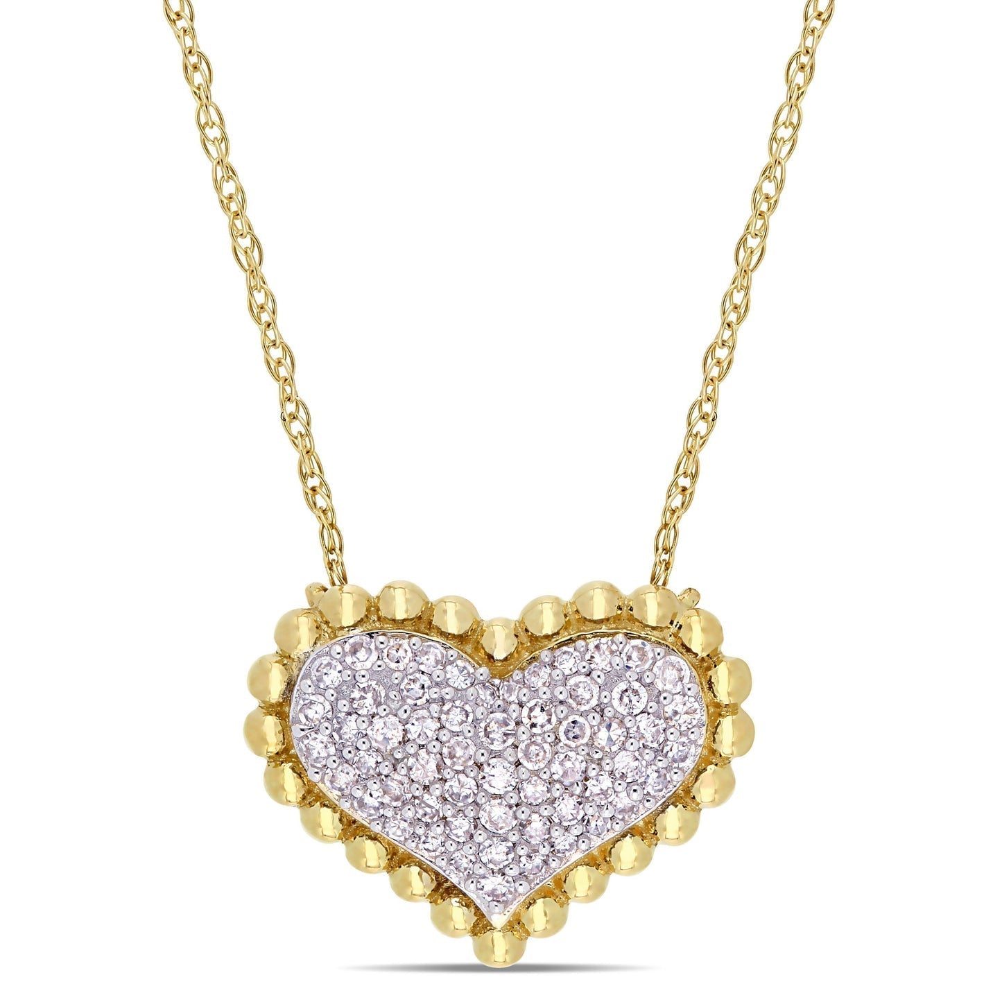 Round Cut Cubic Zirconia in 925 Sterling Silver Necklace 10