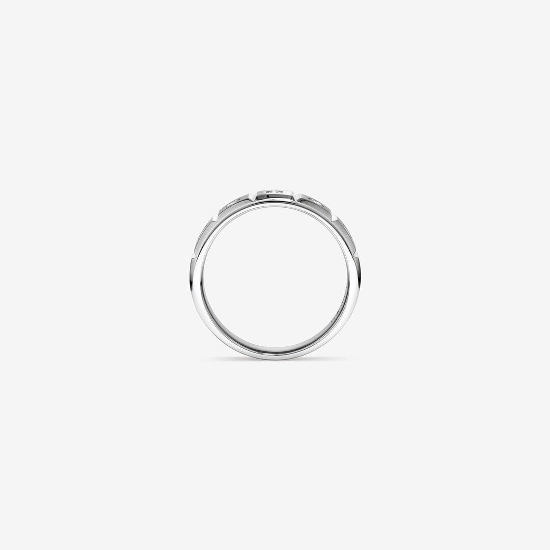 0.20 CT Round Moissanite Dainty Men's Wedding Band in Solid Gold 2