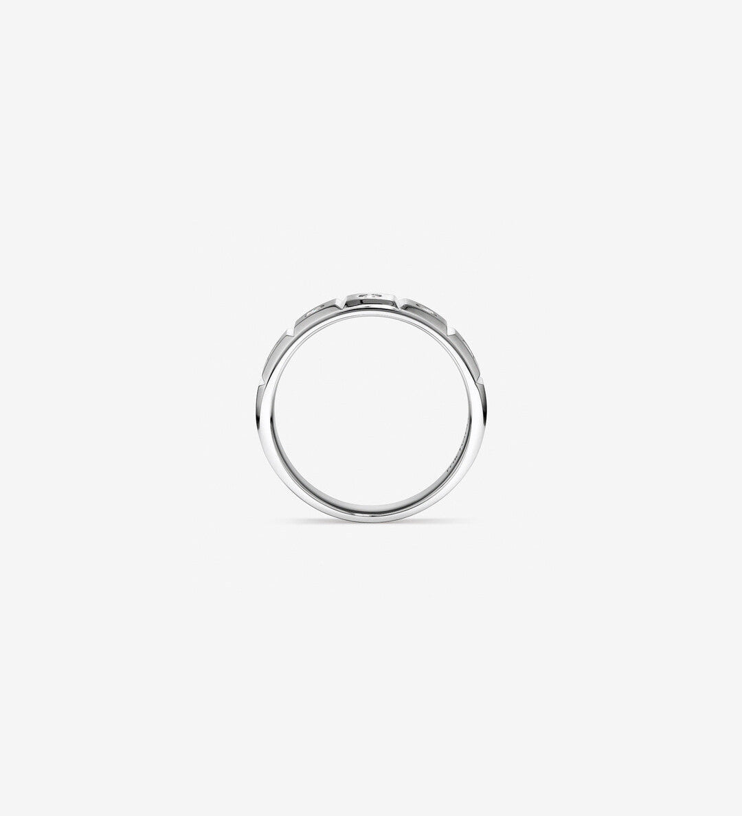 0.20 CT Round Moissanite Dainty Men's Wedding Band in Solid Gold 2