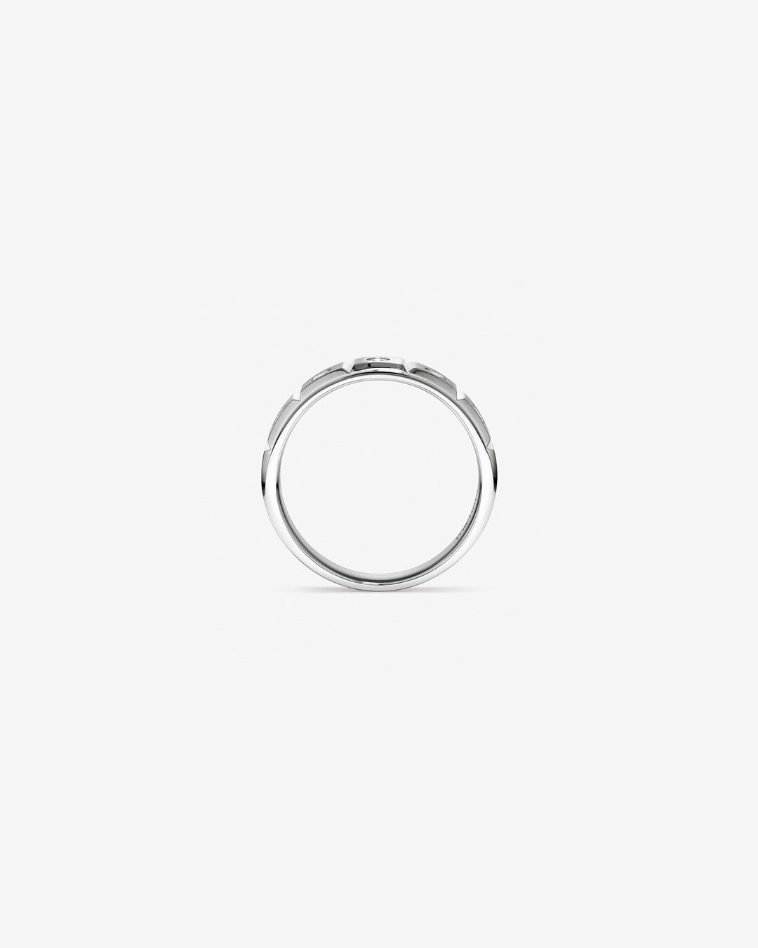 0.20 CT Round Moissanite Dainty Men's Wedding Band in Solid Gold 2