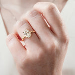 Stunning 1.0- 2.0 CT Round Moissanite Engagement Ring with Hidden Halo Design 7