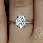 Stunning 2.0 CT Oval Moissanite Engagement Ring with Solitaire Design 5