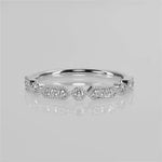 Stunning 0.15 TCW Round Moissanite Stones Milgrain Wedding Bands 4