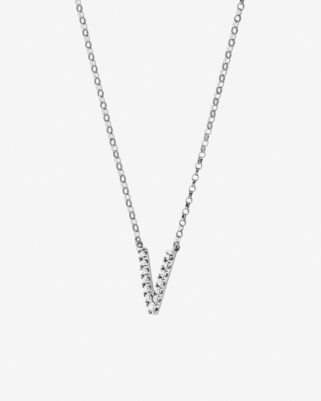 Round Cut Cubic Zirconia in 925 Sterling Silver Necklace 2
