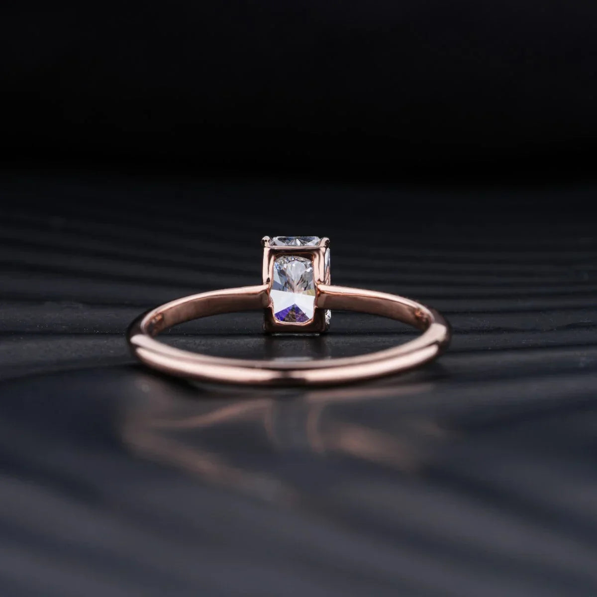 Stunning 0.50 CT Radiant Moissanite Engagement Ring With Solitaire Design 3