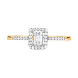 Round Cut Cubic Zirconia in 925 Sterling Silver Ring 1